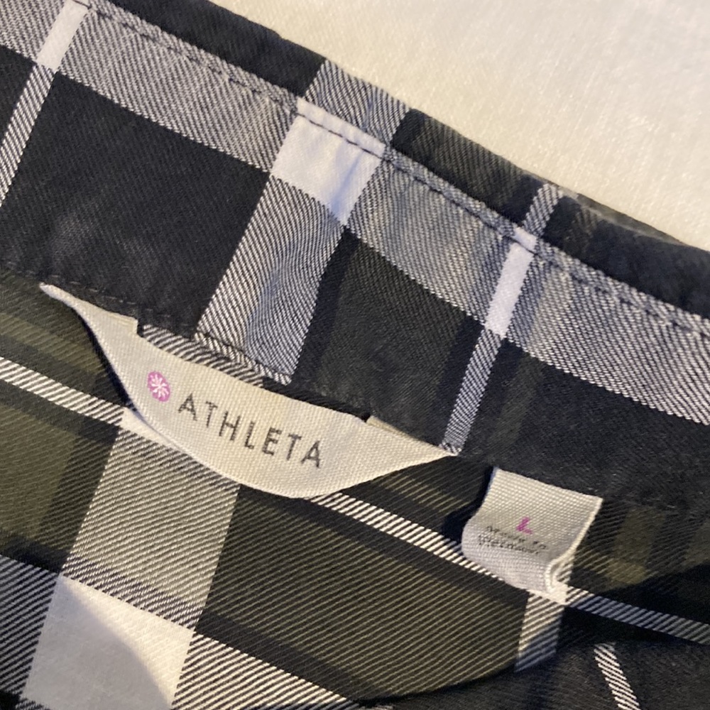 Athleta Sierra boyfriend button down blouse tunic L - Picture 5 of 13
